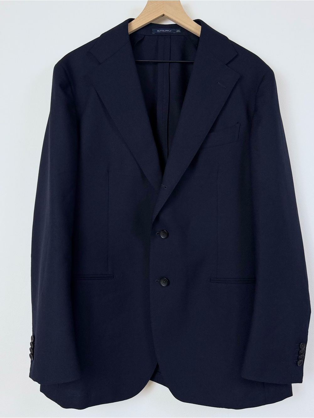 Suitsupply Lanificio Rogna Havana Blazer Men’s 46 EU 56 Dark Navy Pure Wool